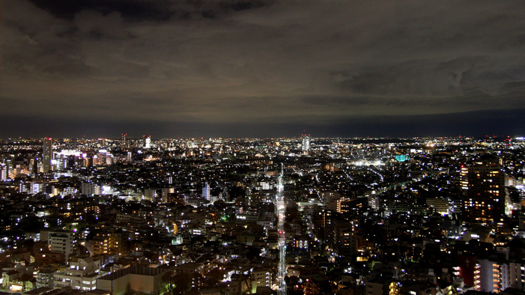 世田谷線散策_キャロットタワー夜景