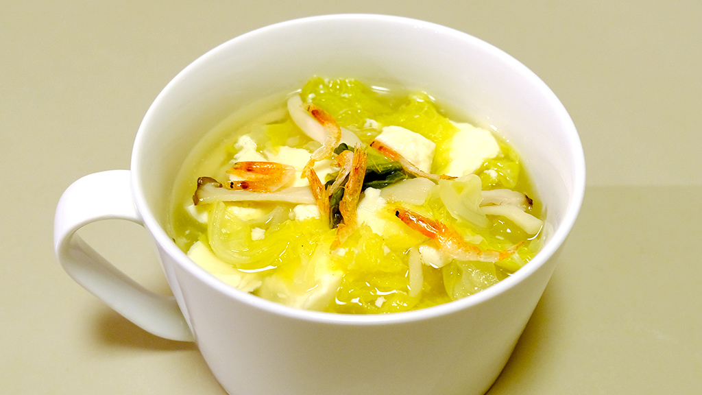 白菜と豆腐のとろみスープ