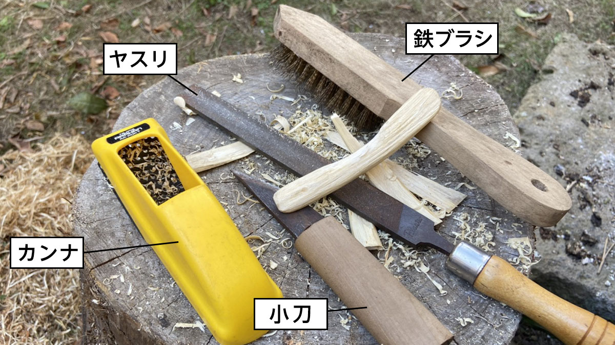 木で作るファーストスプーン道具